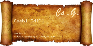 Csehi Gál névjegykártya